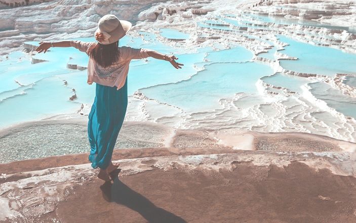 white calcium ponds