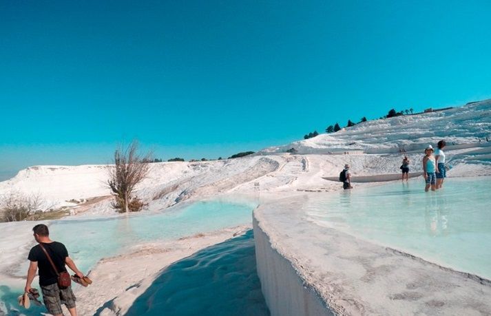 white calcium ponds pamukkale