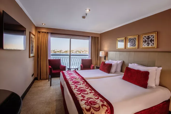 Luxurious Cabin on Board Steigenberger Legacy Nile Cruise