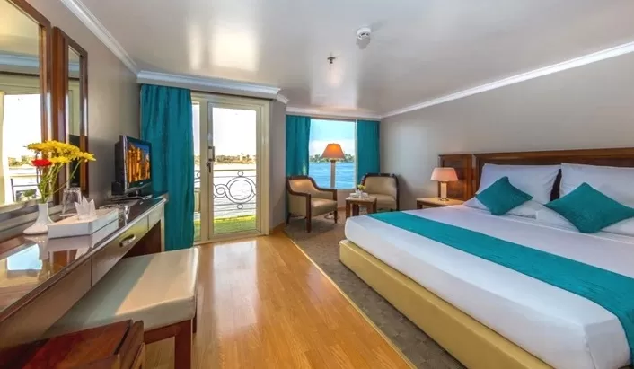 Luxury Cabin on MS Solaris II Nile Cruise with Stunning Nile Views