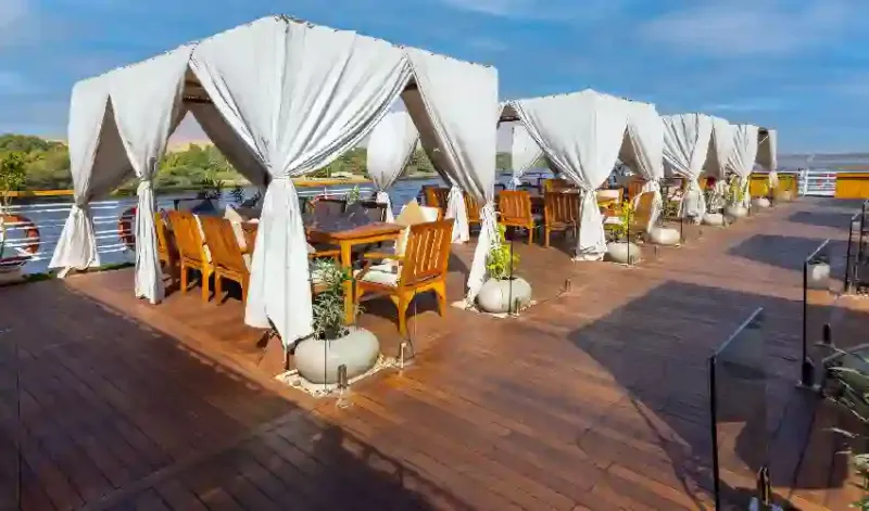 Best Nile Cruise Ship, MS Farah Sundeck with Stunning Views