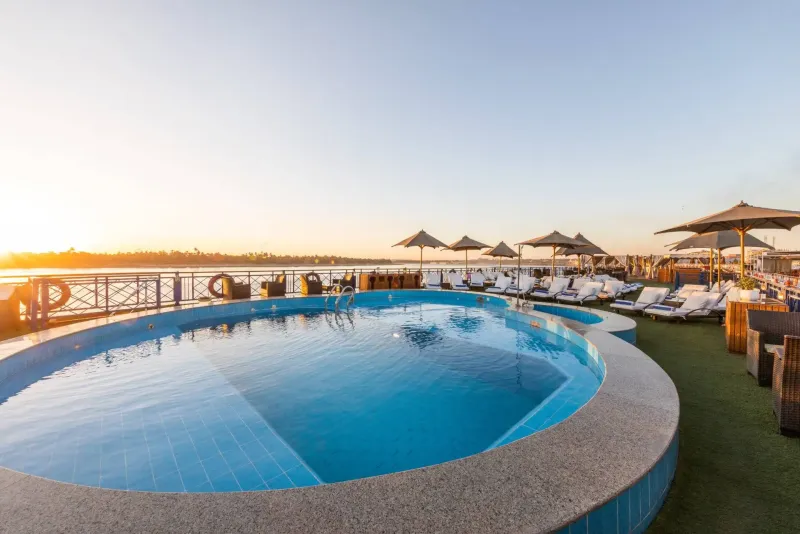  Relax on the Best Nile Cruise | Esmeralda Nile Cruise Sundeck 