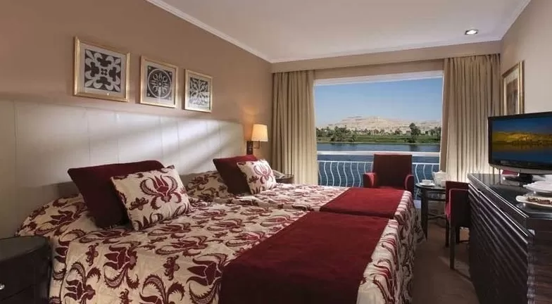 Luxury Egypt Cruise | Steigenberger Minerva Nile Cruise Cabin with Nile Views