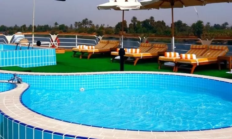 Relax on the Sundeck of Sonesta Nile Goddess Cruise | Luxor Aswan Nile Cruise