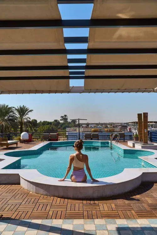 Mayflower Luxury Nile River Cruise - Relax by the Pool on the Sundeck 