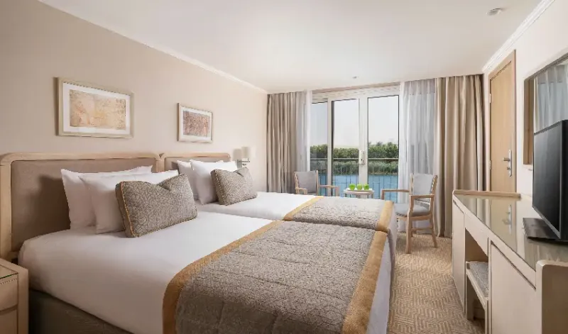 Jaz Regent Nile Cruise Double Cabin – Elegant Comfort with Scenic Nile Views